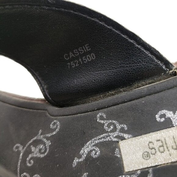 Vintage Y2K No Boundaries Cassie Chunky Wedge Sandal Womens 10 Flip Flop 90s - Picture 16 of 16